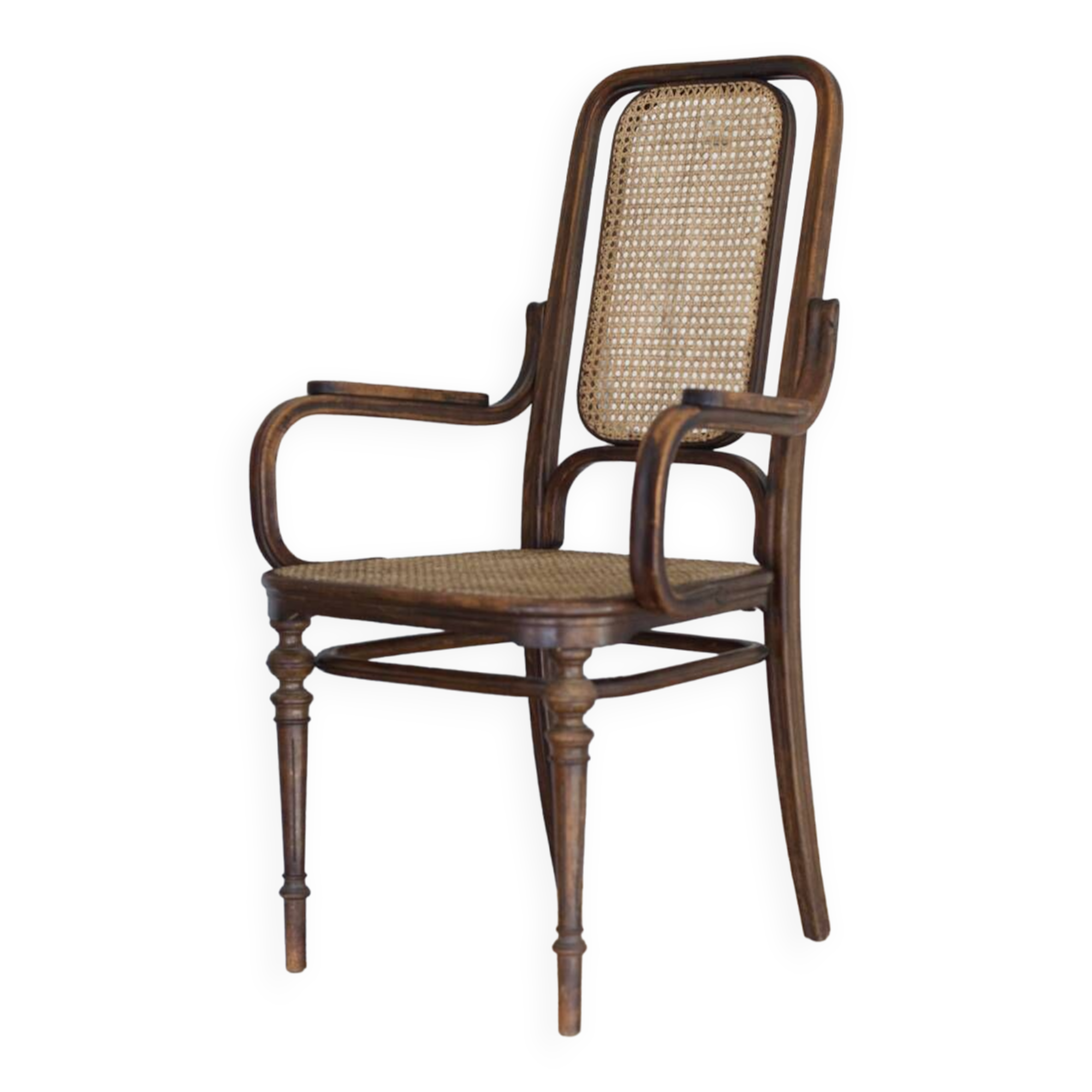 Michael Thonet curved walnut armchair - 1914