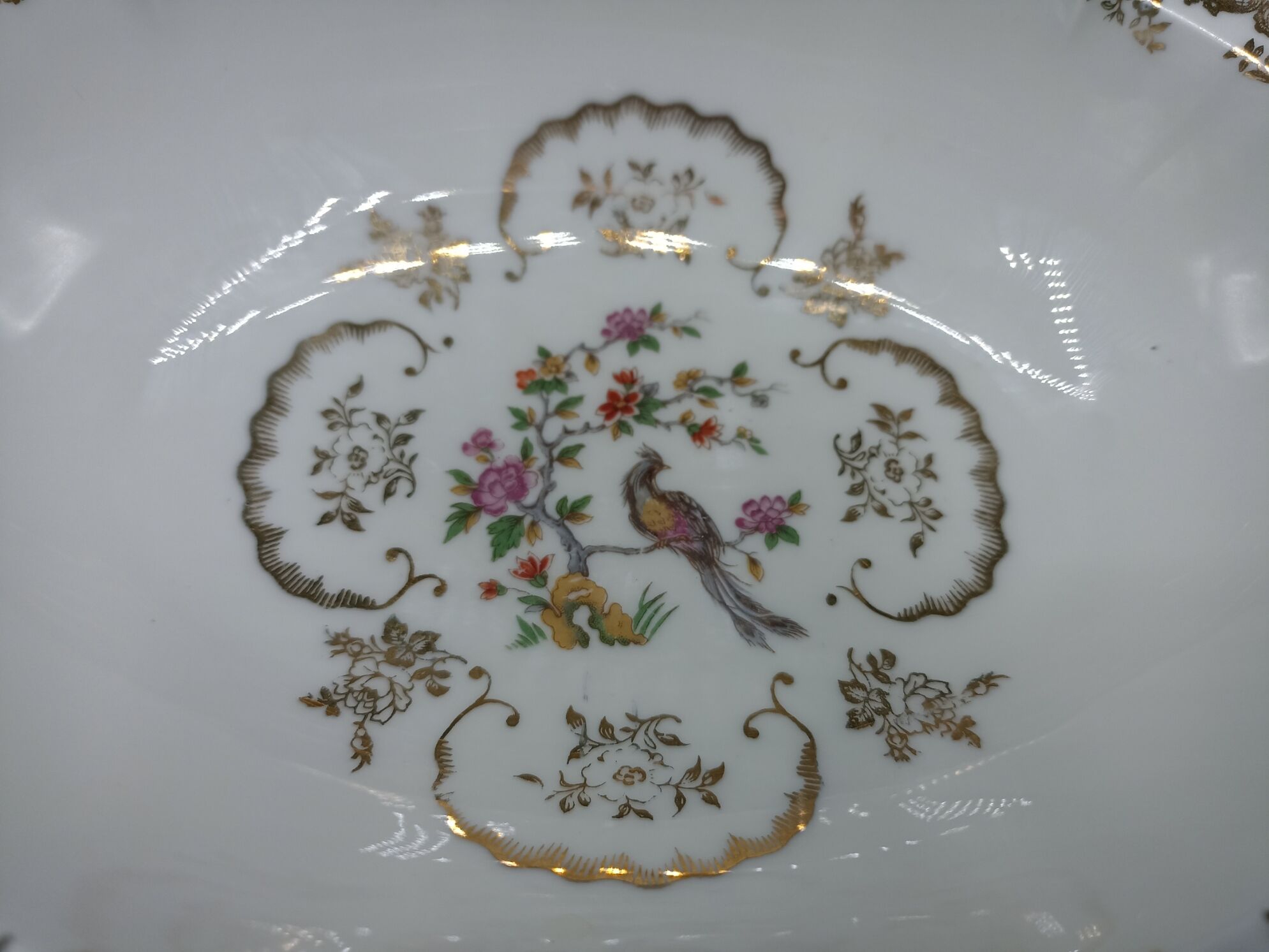 Haviland and SFP dessert service - birds of paradise