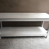 Table of drapier of light grey white color of 1.72 meters
