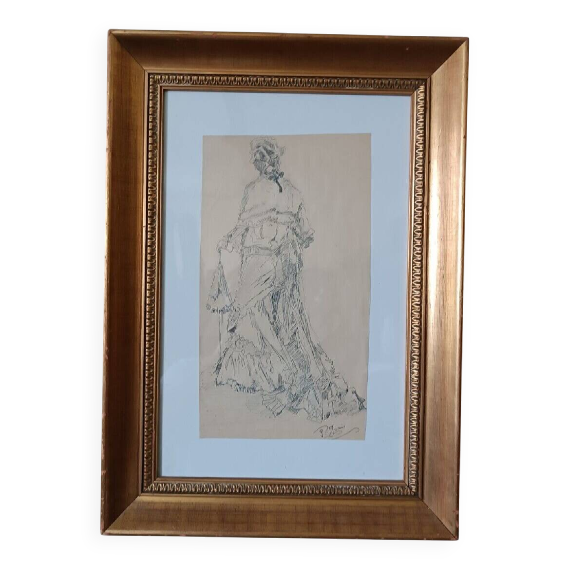 Ink painting on paper Pio Joris (Rome, June 8, 1843 – Rome, March 6, 1921)