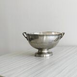 Metal salad bowl on foot