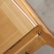Sloped wooden desk in light wood, ideal for remote work. Secret drawer.