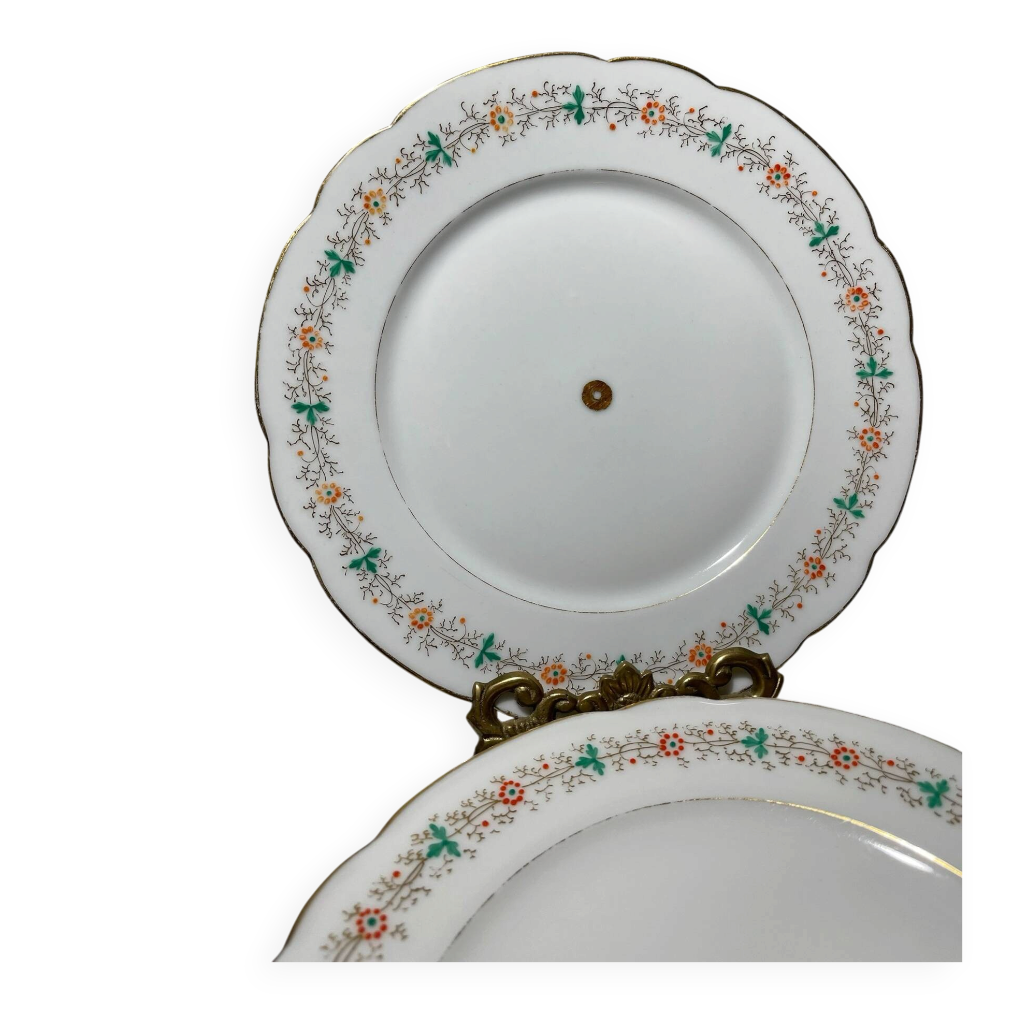 Seven antique Limoges porcelain plates – CFH / GDM