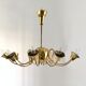 Beautiful Vintage Round Brass Chandelier with 10 Lights, Italy