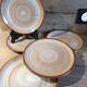 5 dessert plates in stoneware, Esterel model by St Amand | vintage
