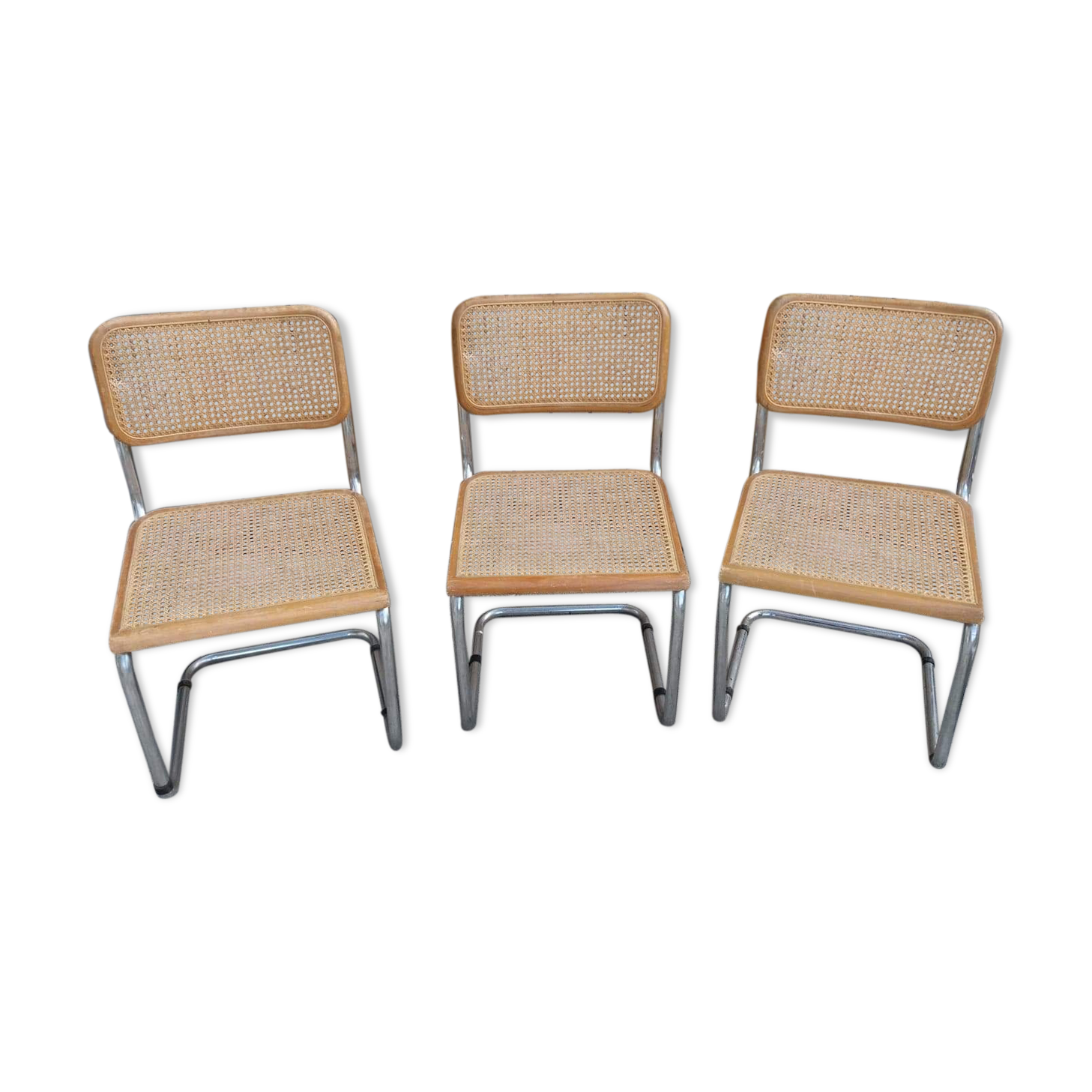 Set of 3 chairs B32 by Marcel Breuer