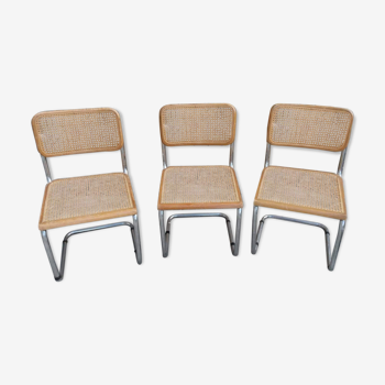 Trio de chaises B32 par Marcel Breuer