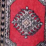 Vintage carpet Uzbek Bukhara handmade 63cm x 103cm 1970s