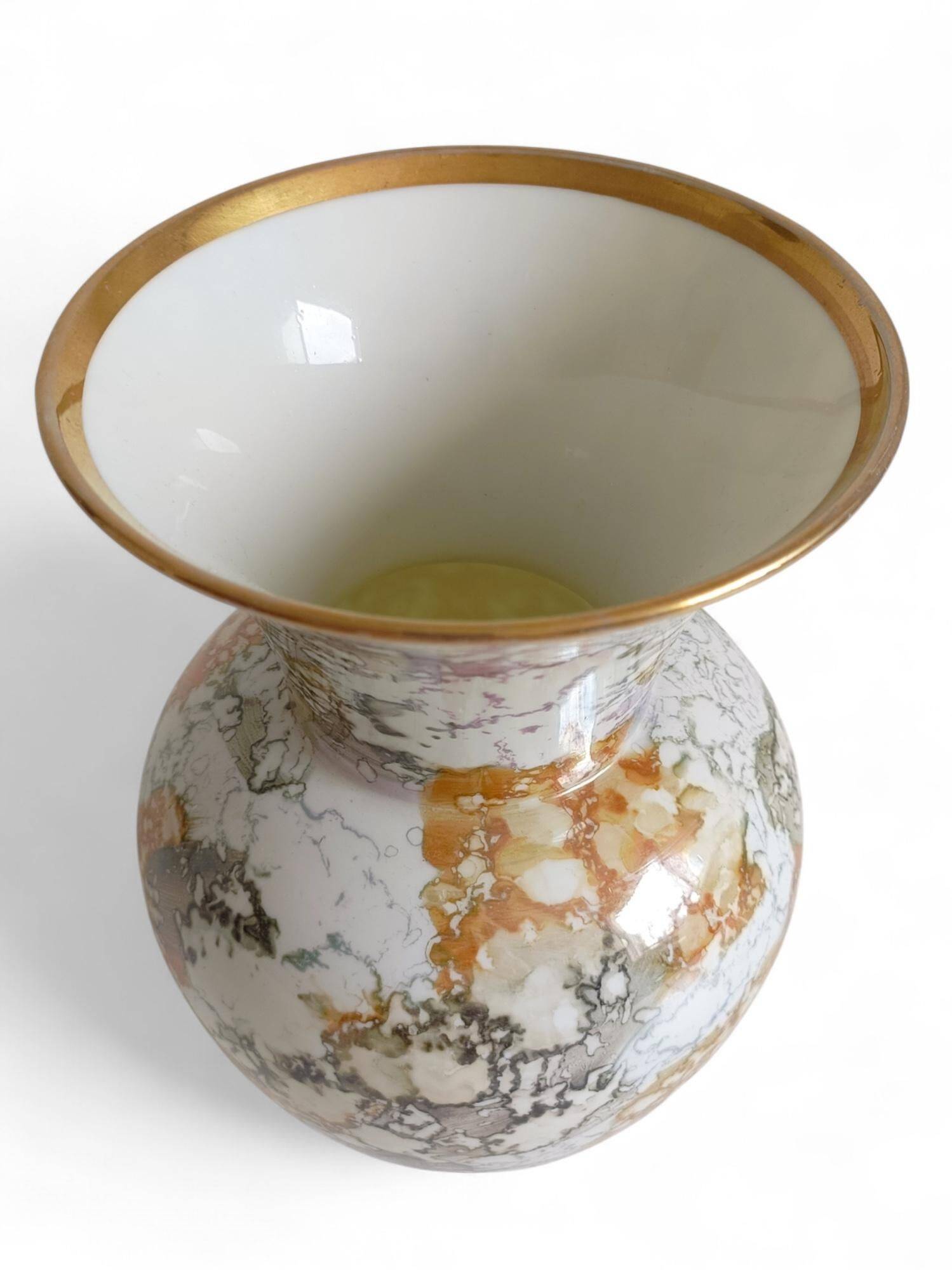 Mid-Century Modern Handmade Porcelain Vase by Hispania CH, 1970s