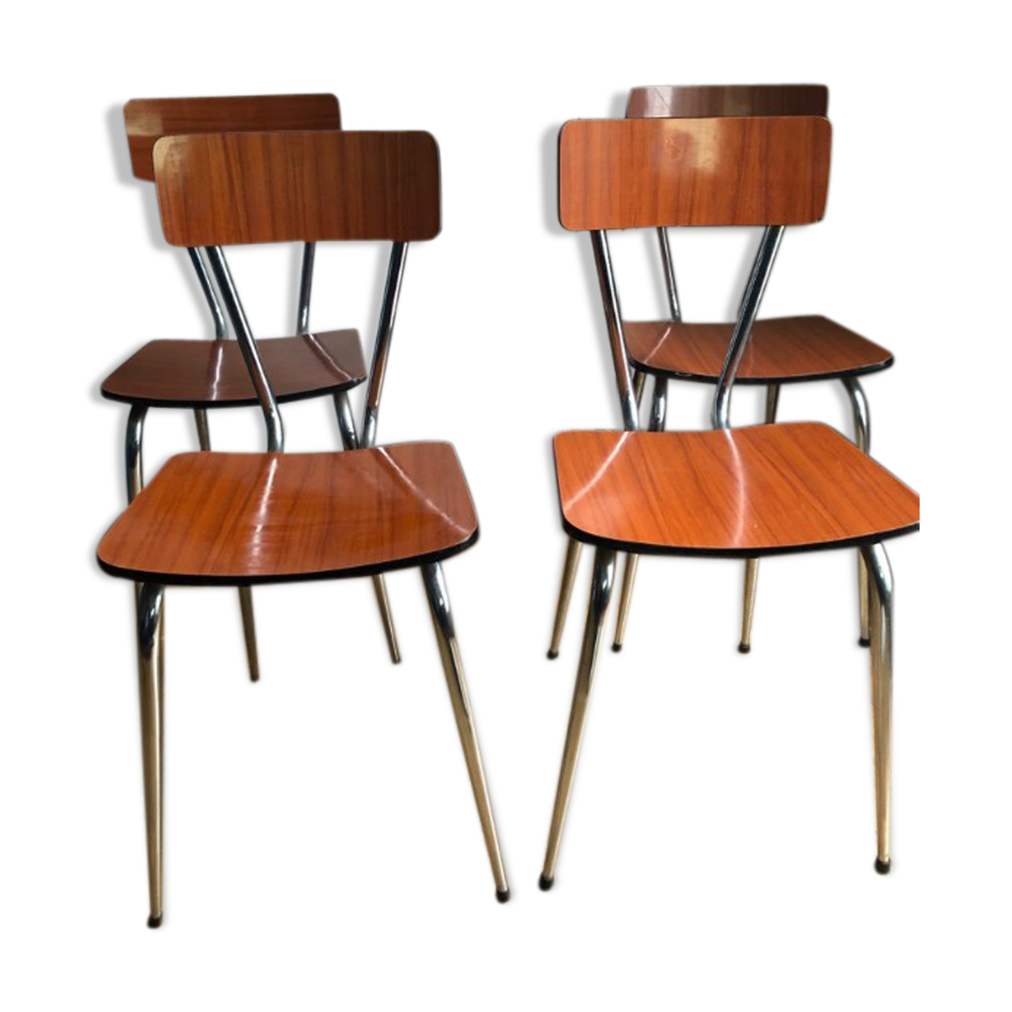Brown formica chairs