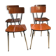 Chaises formica marron