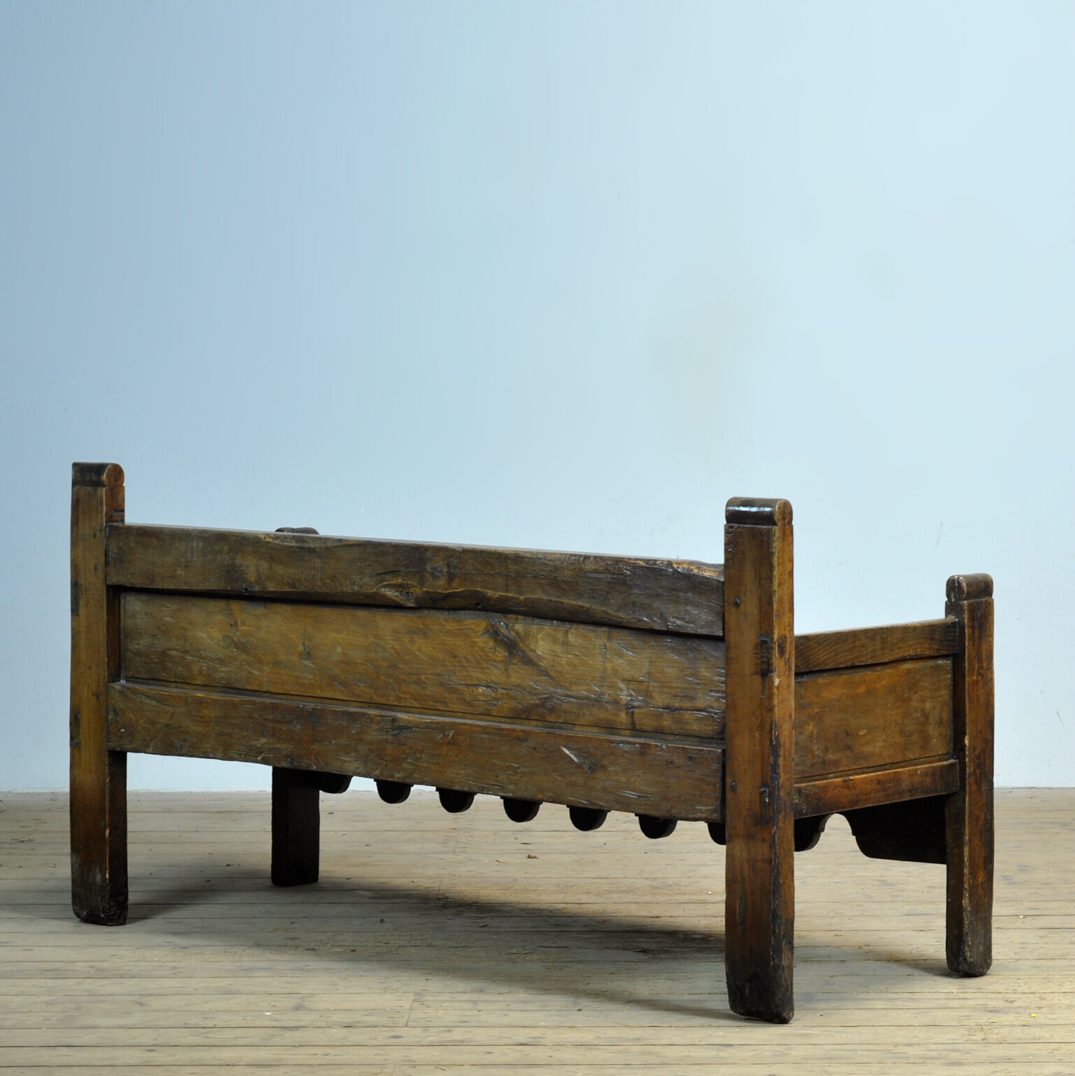 Antique walnut bench, Southern France / Northern Spain, 17th–18th century