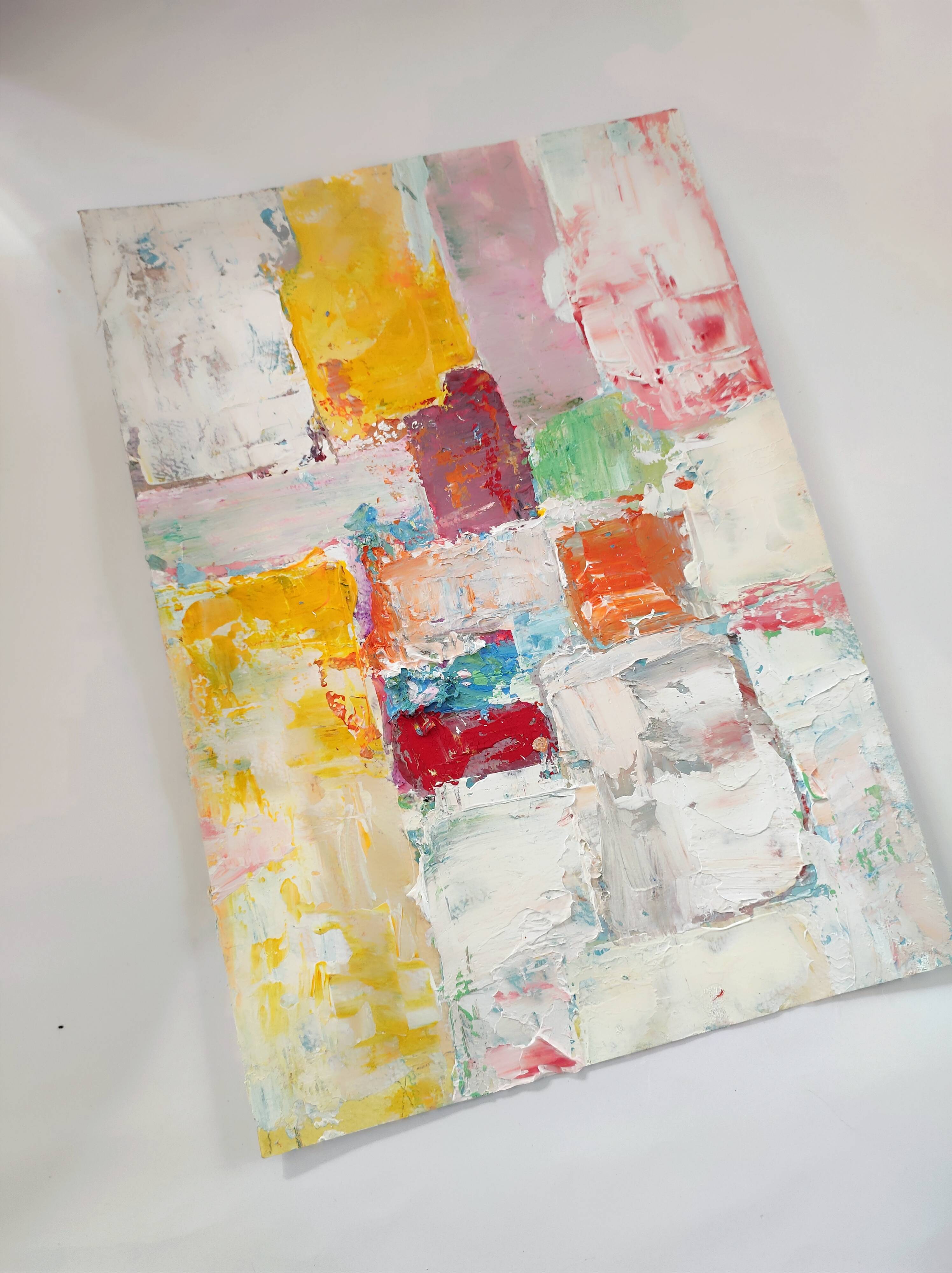 Original painting Abstract art cityscape