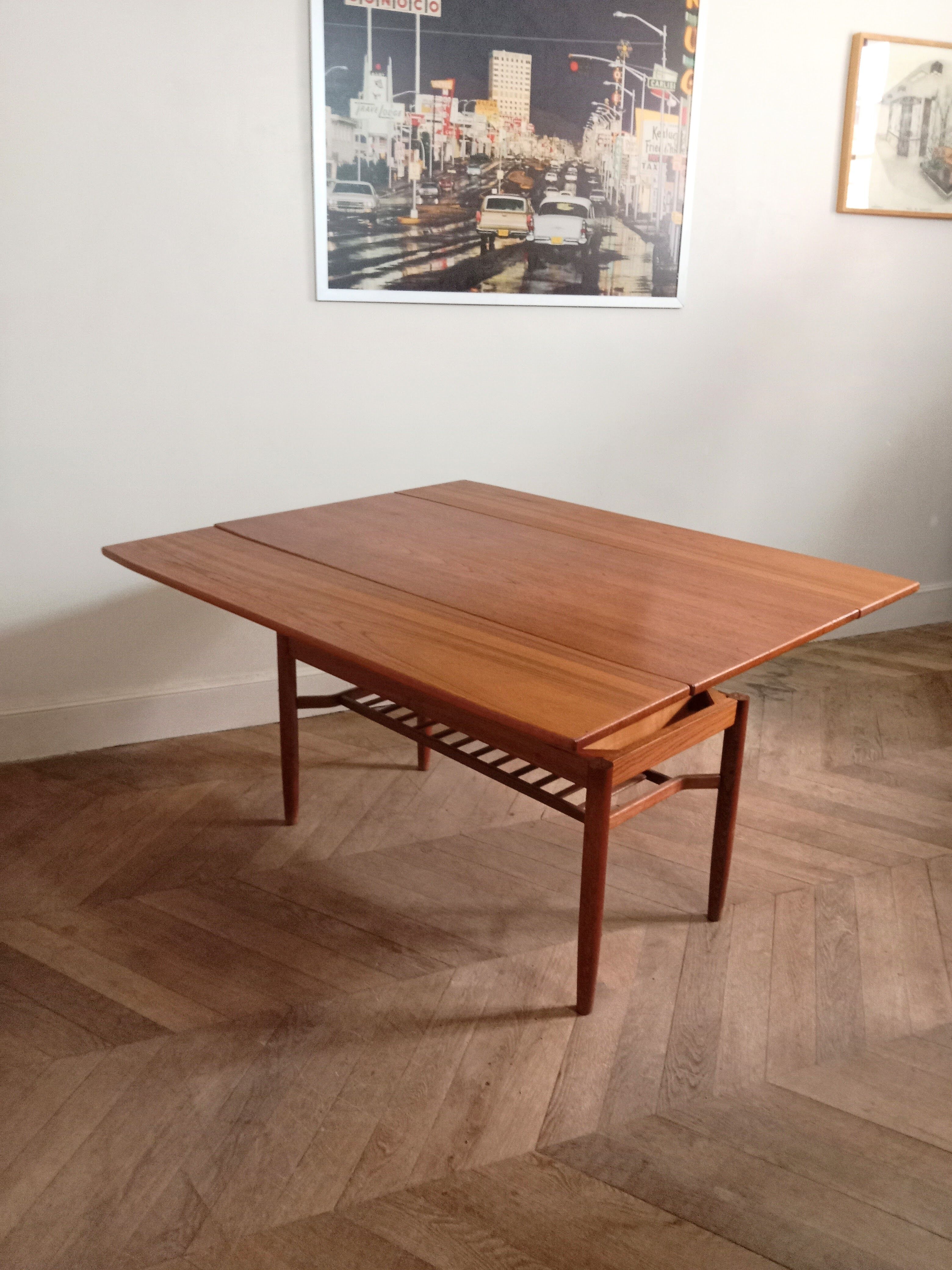 Coffee table with modular system by Folke Ohlsson