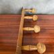 Old Coat Rack Wall Mounted x4 Wood Bamboo Style Vintage