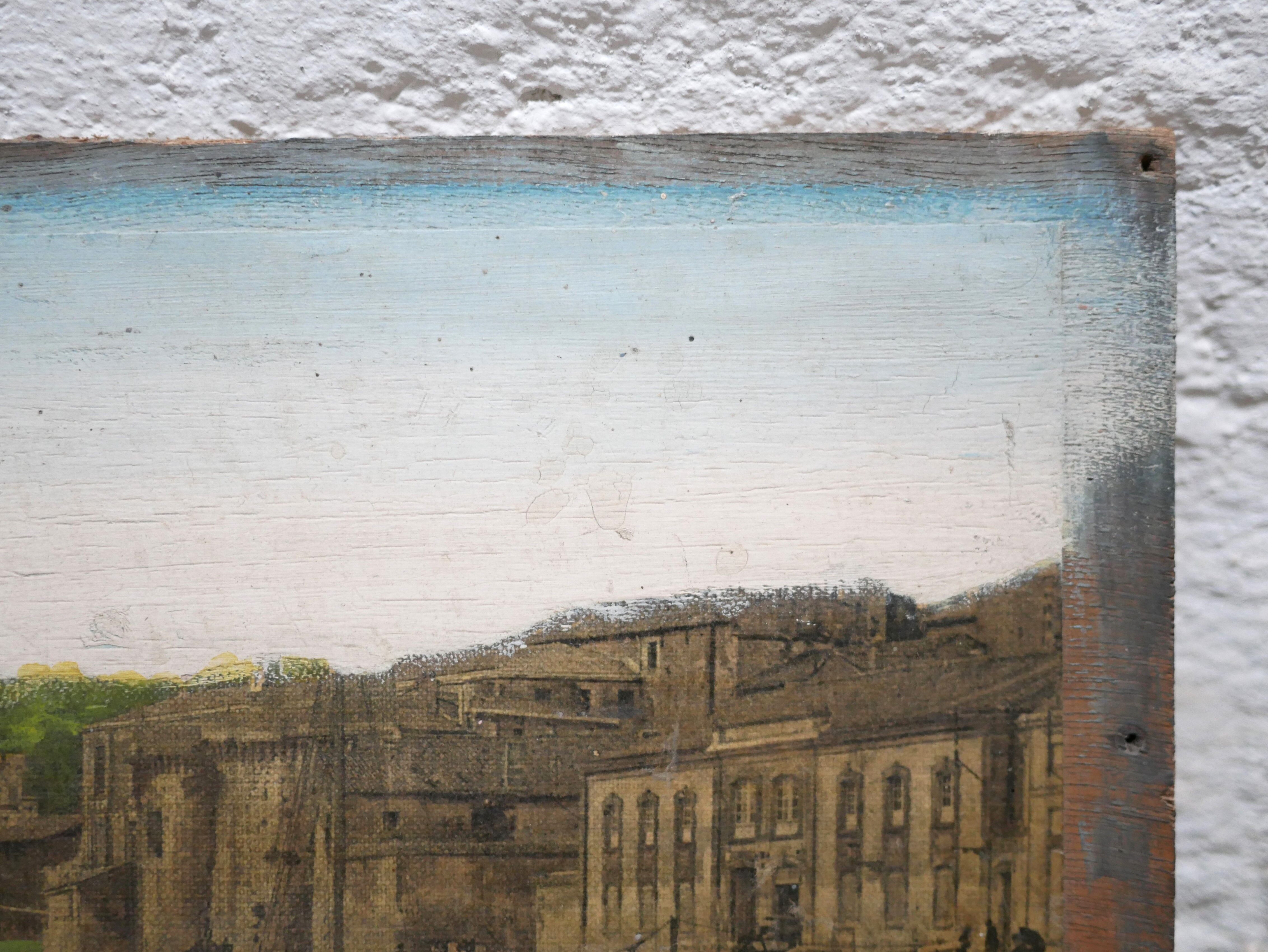 Old painting on print