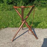 Genuine Leather Folding Stool