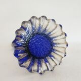 Soliflore in twisted blue glass