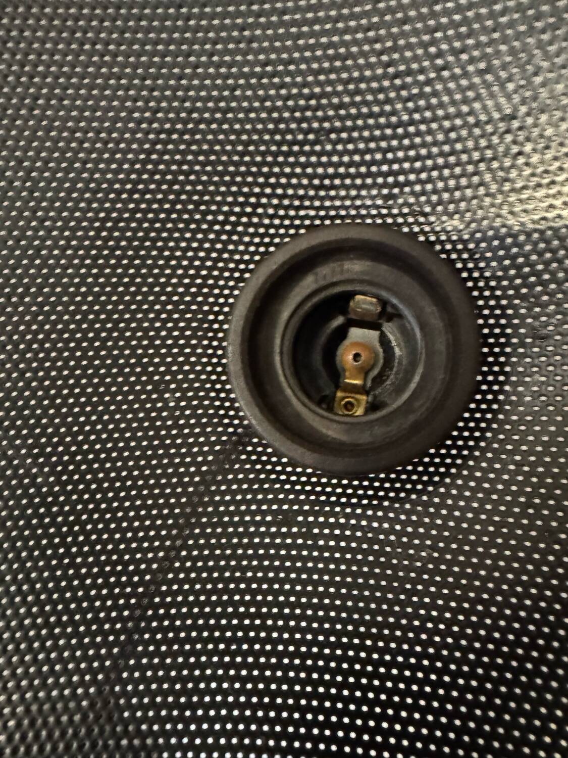 Metal micro-perforated suspension from the 1960s.