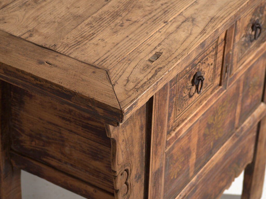 Antique carved pine wood console – China, circa 1900