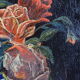 Pair of still life paintings bouquets oval golden frame