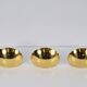 Vintage Half Moon Wall Lamps in Brass, 1980, Set of 3