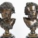"The Children of Bacchus" Pair of Putti in bronze Late 19th Century