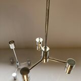 Pair of chrome pendant lights from the 70s.