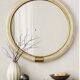 Venetian Round Murano Glass Wall Mirror with Torgiglione-Torchon Design, Ba