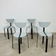4 chairs Niels Gammelgaard and Lars Mathiasen for Bent Krogh, 1980, postmodern style