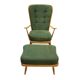 Armchair with ottoman Windsor 478 Lucian Ercolani for Ercol 1950