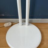 Lampadaire vintage en verre acrylique blanc style spatial