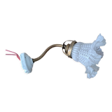 Gooseneck wall lamp with glass tulip shade