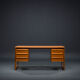 Mid-Century Teak Freestanding Desk from GV Møbler, 1970s