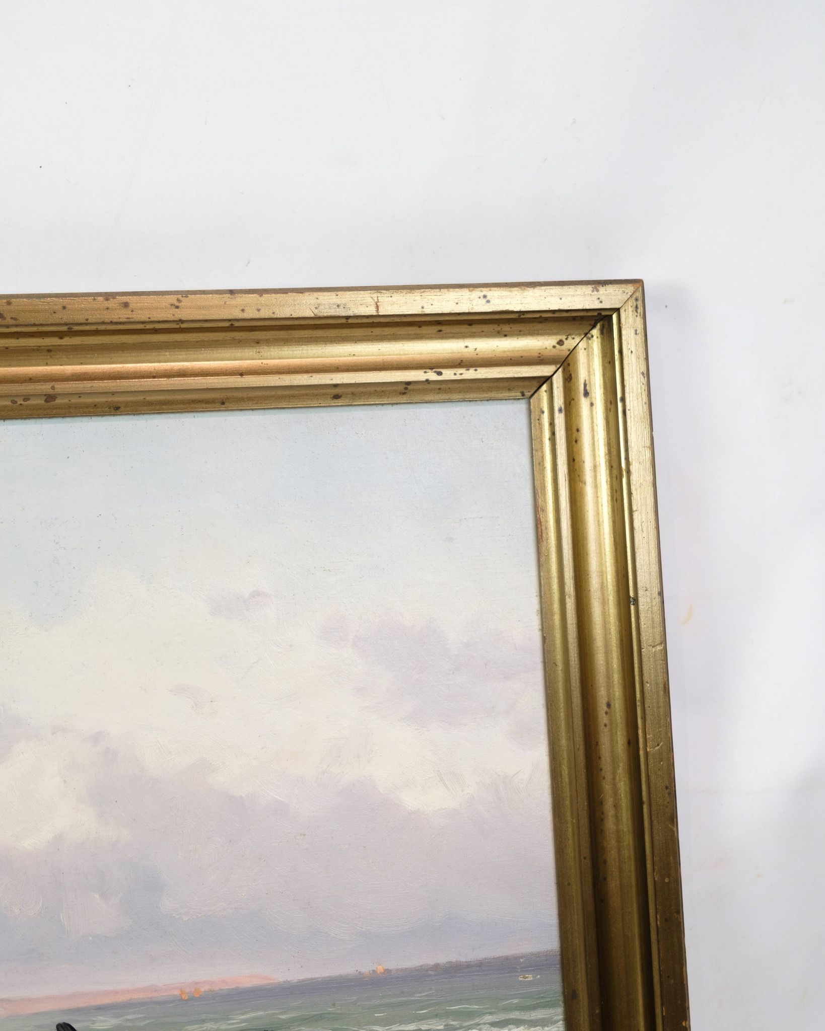 Oil painting on canvas - Coastal landscape - Alfred Theodor Olsen - Circa 1900