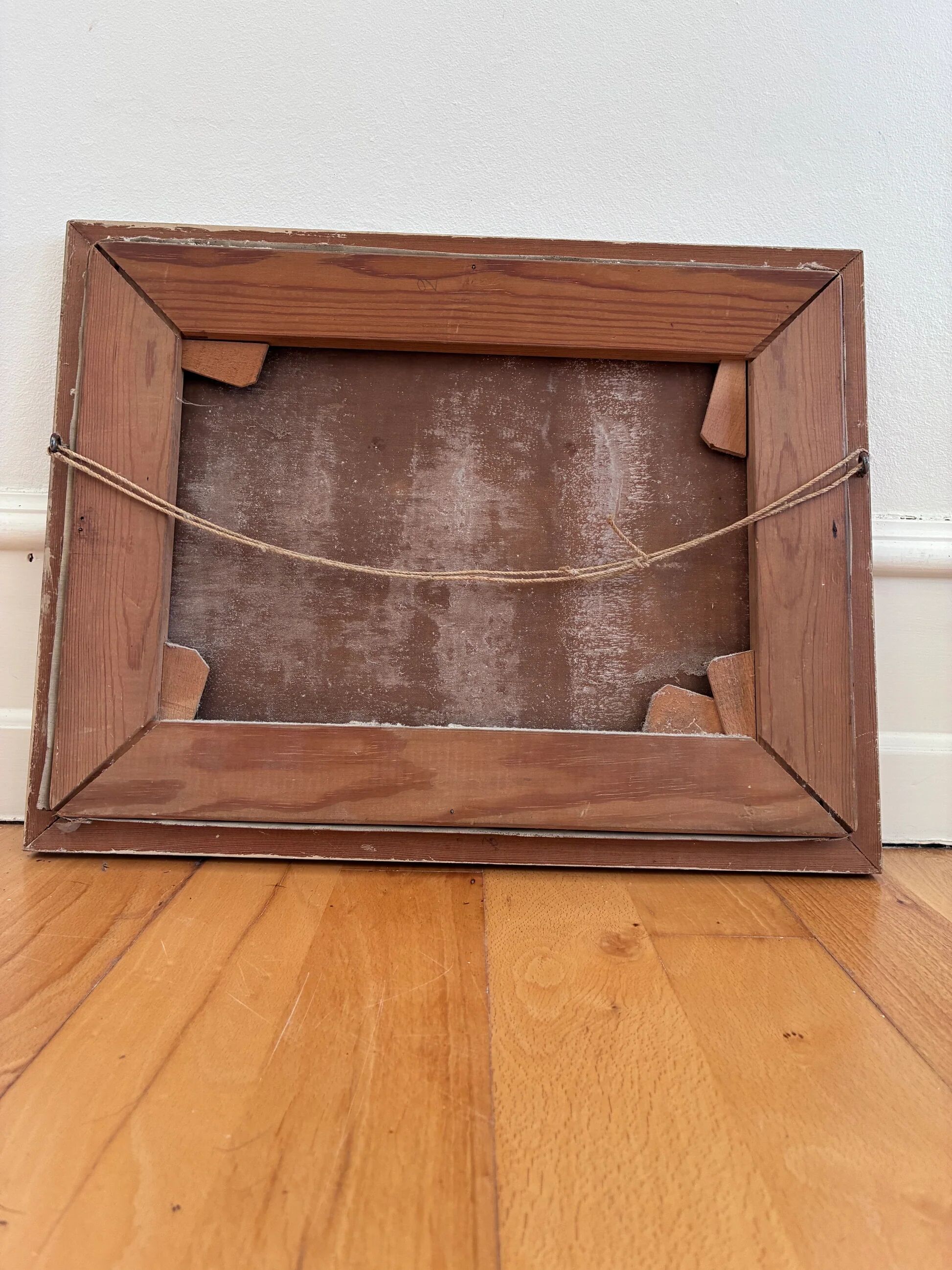 Vintage original flower oil painting, framed floral still life art