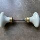 pair of antique porcelain handles