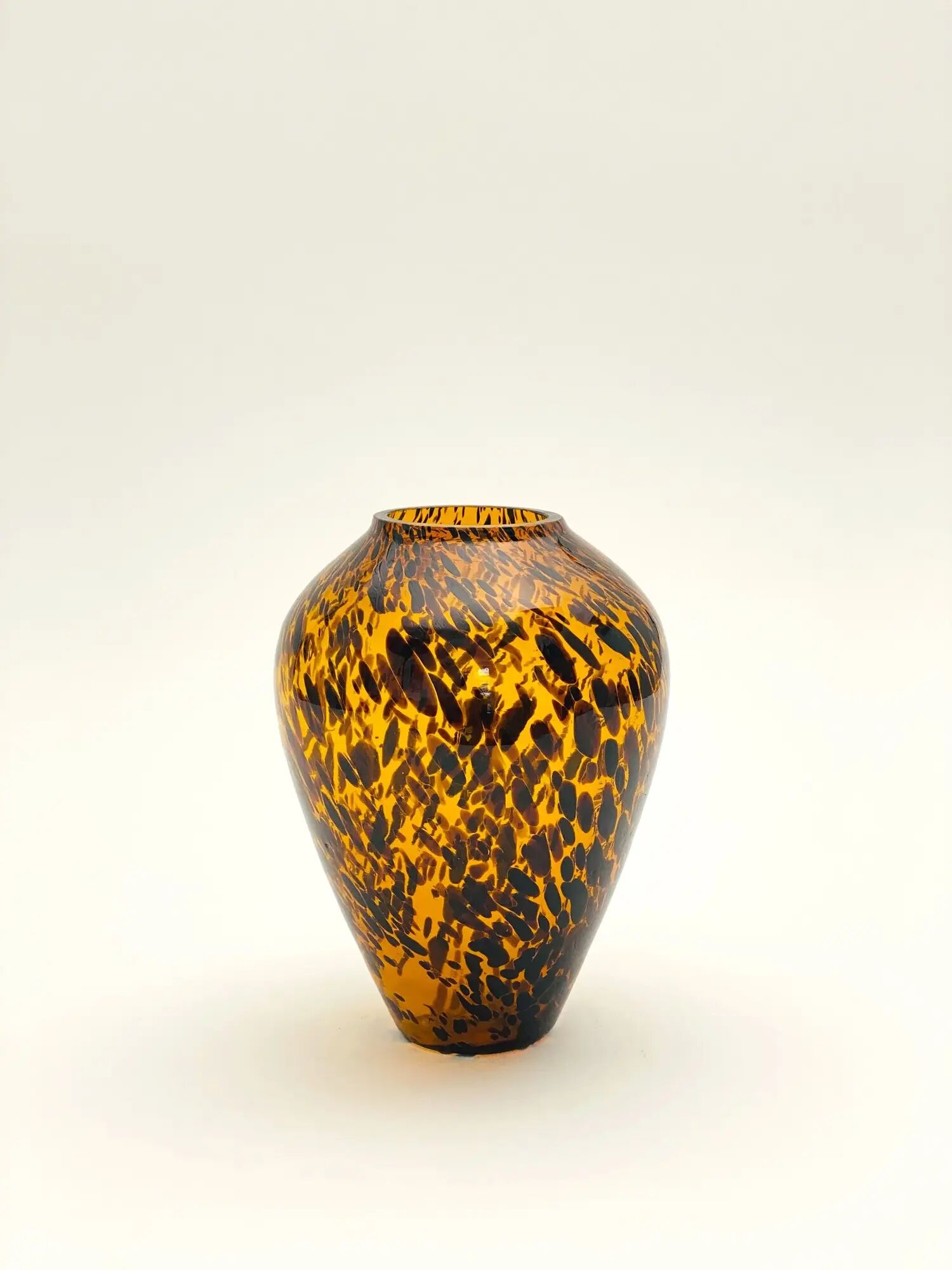Scalloped glass vase