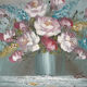 Tableau: oil on canvas - still life with flowers
