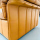 Vintage 70s thick cognac leather 2-seater sofa by De Sede.