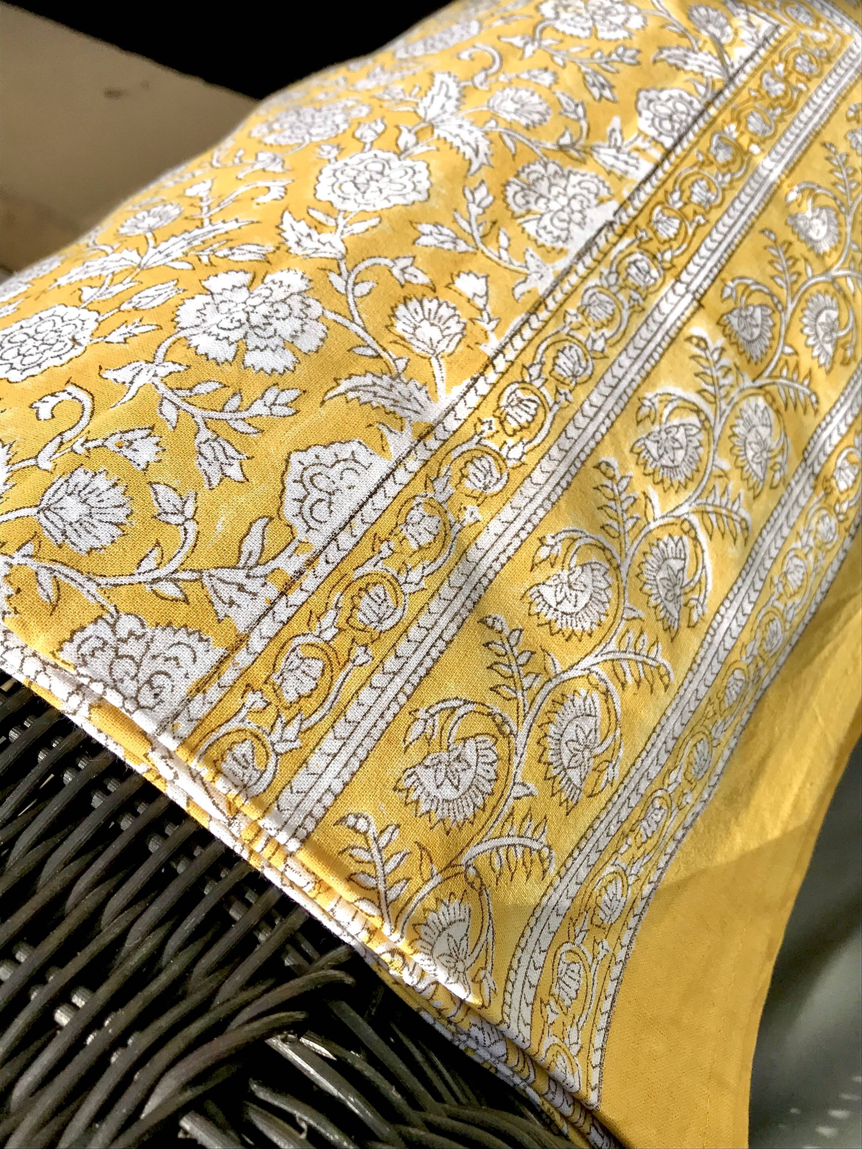 Indian blockprint tablecloth