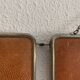 Vintage 1960s triptych barber hairdresser pumpkin mirror - 27 x 68 cm
