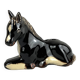 Old ceramic pencil holder horse figurine