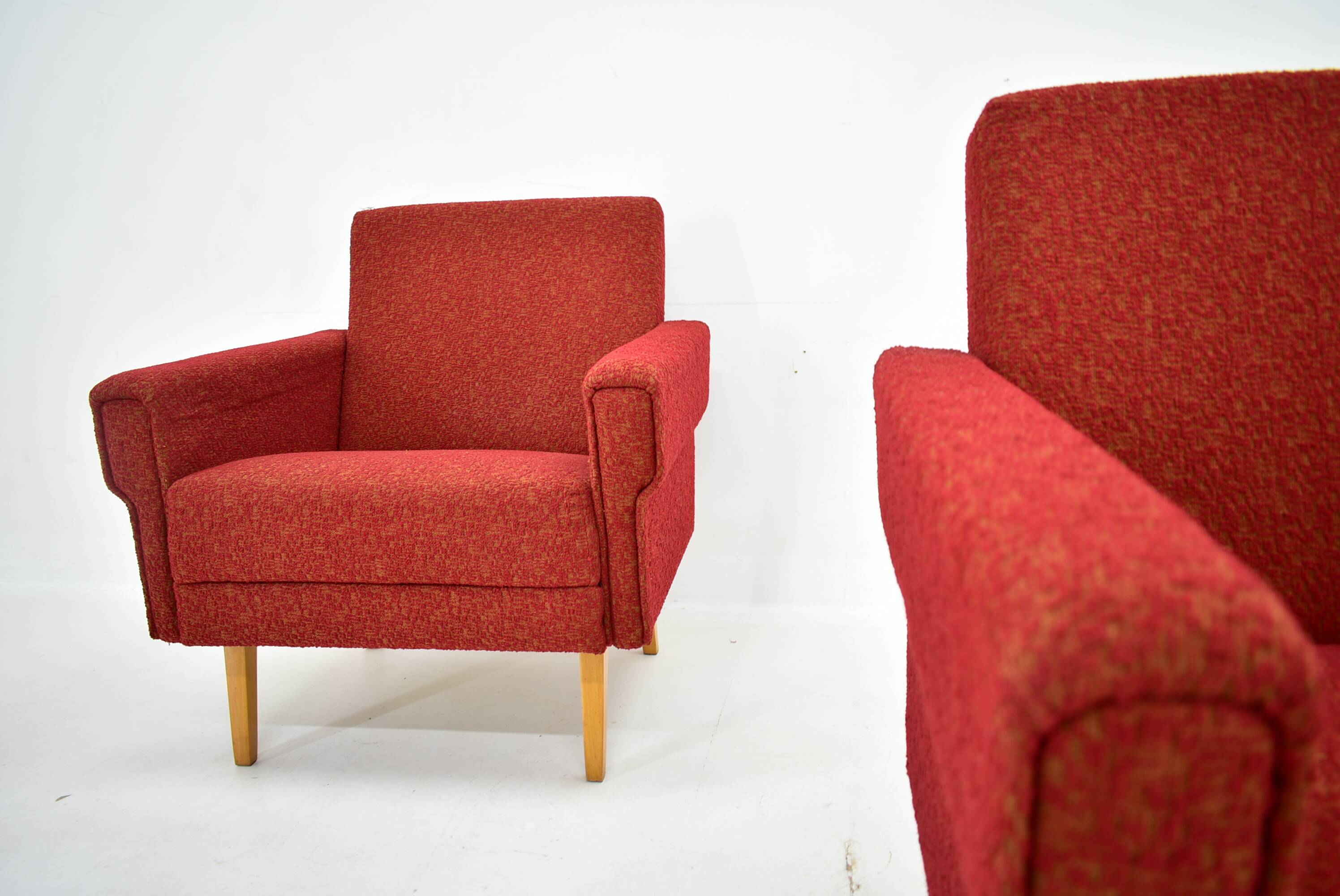 Paire de fauteuils des années 1950, Tchécoslovaquie