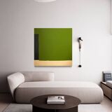 Original anise green painting trio 80x80 cm