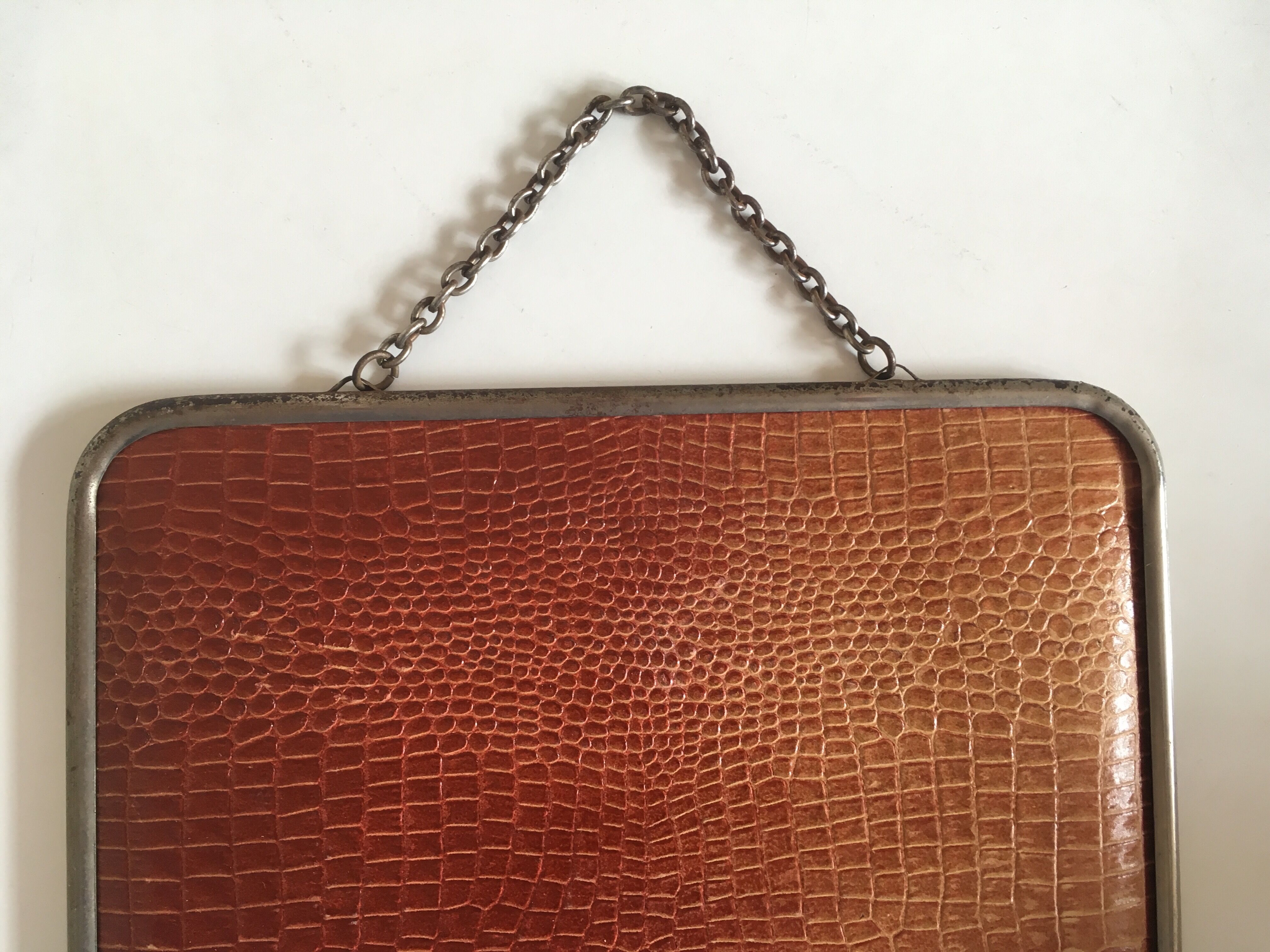 Mirror barber a hang back croc 30 x 24cm