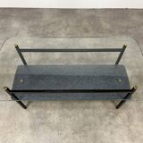 Table basse en métal et verre, années 50