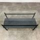 50s metal and glass coffee table