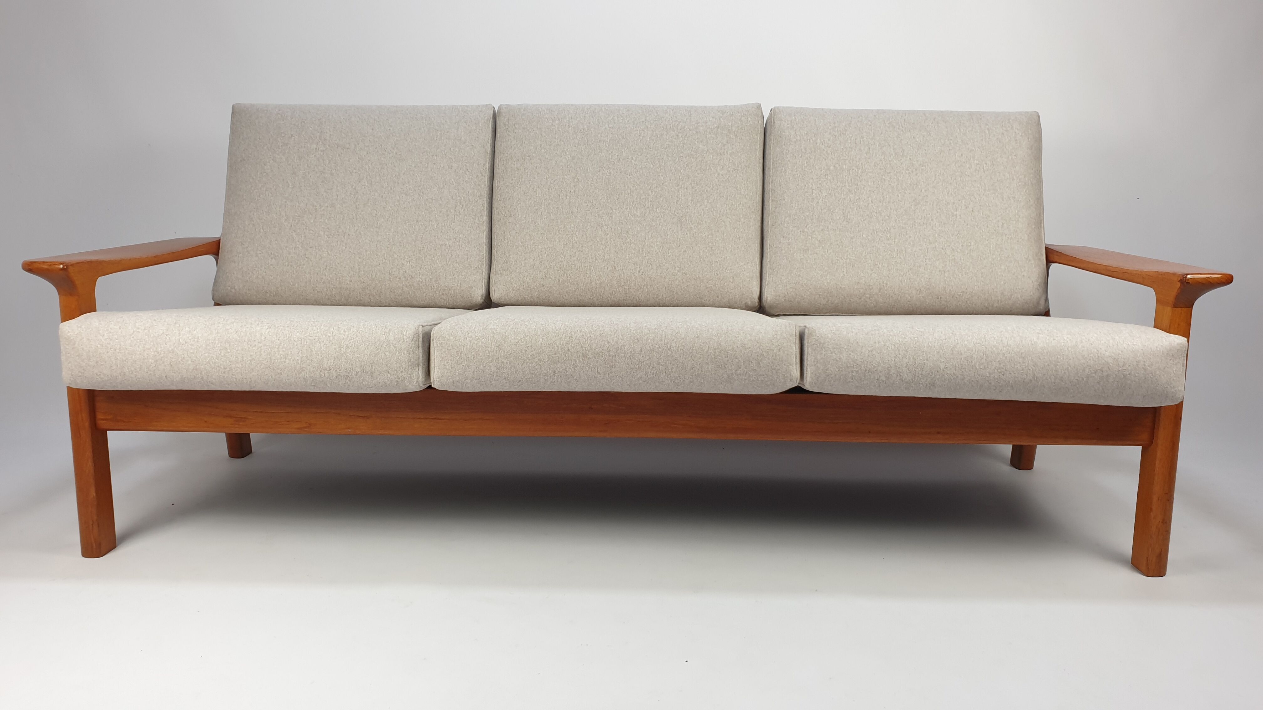 Teak 3-Seater Sofa by Juul Kristensen for Glostrup, 1970s