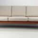 Three-seater teak sofa by Juul Kristensen for Glostrup, 1970s.